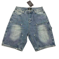 MIXED EMOTION Waxed Carpenter Denim Jorts