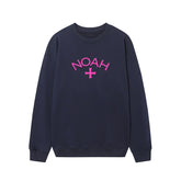 美潮NOAH粉色十字架印花男女情侣百搭宽松休闲纯棉秋冬圆领卫衣