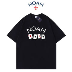 NOAH夏季2025新款美式短袖T恤厚实不透宽松大码纯棉情侣半袖男女 (2)