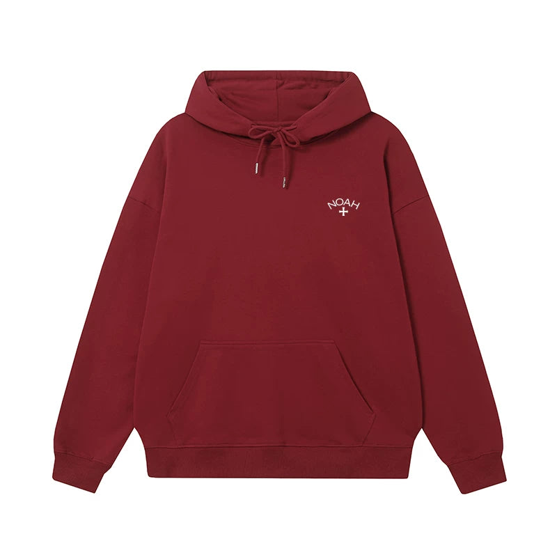 Meichao NOAH White Cross Classic Small Logo Printed Men's and Women's Loose Casual Autumn/Winter Hoodie