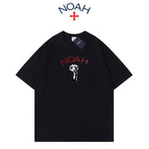 NOAH BWCJ small logo cross simple casual summer trendy brand couple heavyweight pure cotton short sleeved T-shirt for men and women (5)