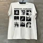 Michael Jackson American style small collar half sleeved pure cotton street short sleeved T-shirt trendy