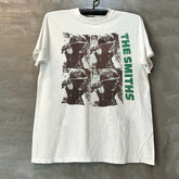 The Smiths British band short sleeved T-shirt American street vintage men's and women's loose five quarter sleeves