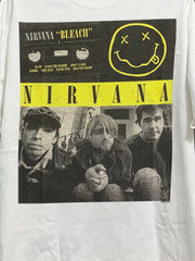 Nirvana涅槃乐队颓废风街头短袖T恤美式复古post-punk撞色拼接tee