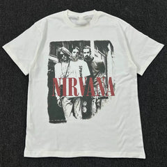 Nirvana涅槃乐队科特柯本vintage小众美式复古短袖T恤男女vtg上衣