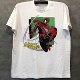 Spider Man co branded anime, Oldschool, college style, men's and women's high street short sleeved T-shirt trend