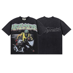 MAJESTIK Football Bulldog Graphic Tee