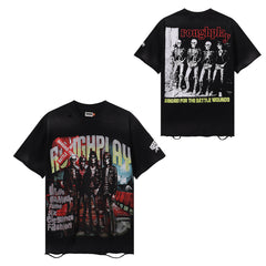 Rough Play Skeleton Band‑Print T‑Shirt