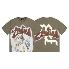 MIXED EMOTION Rhinestone Script T‑Shirt