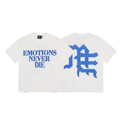 MIXED EMOTION Gothic Letter T‑Shirt