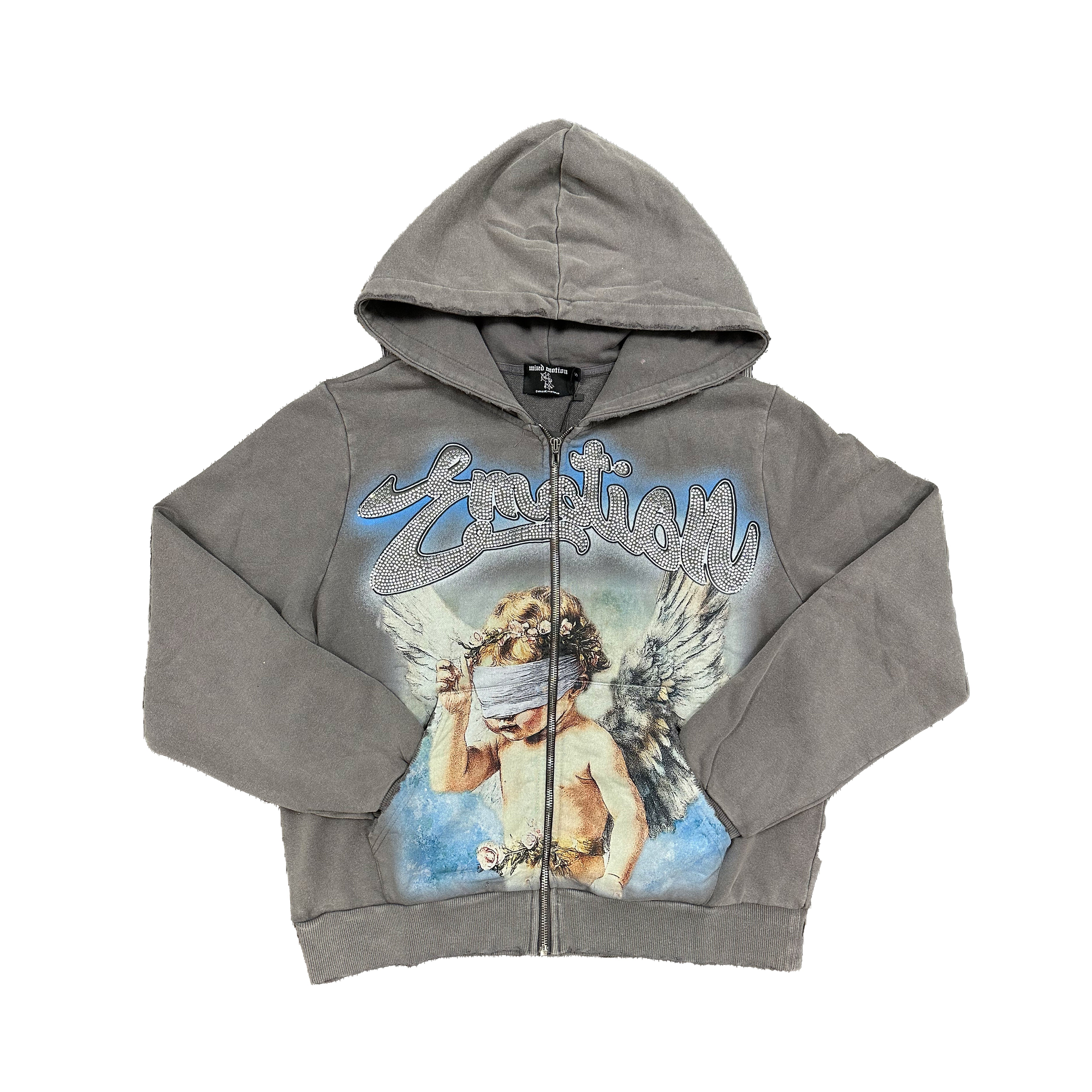 MIXED EMOTION Blind Angel Zip‑Up Hoodie