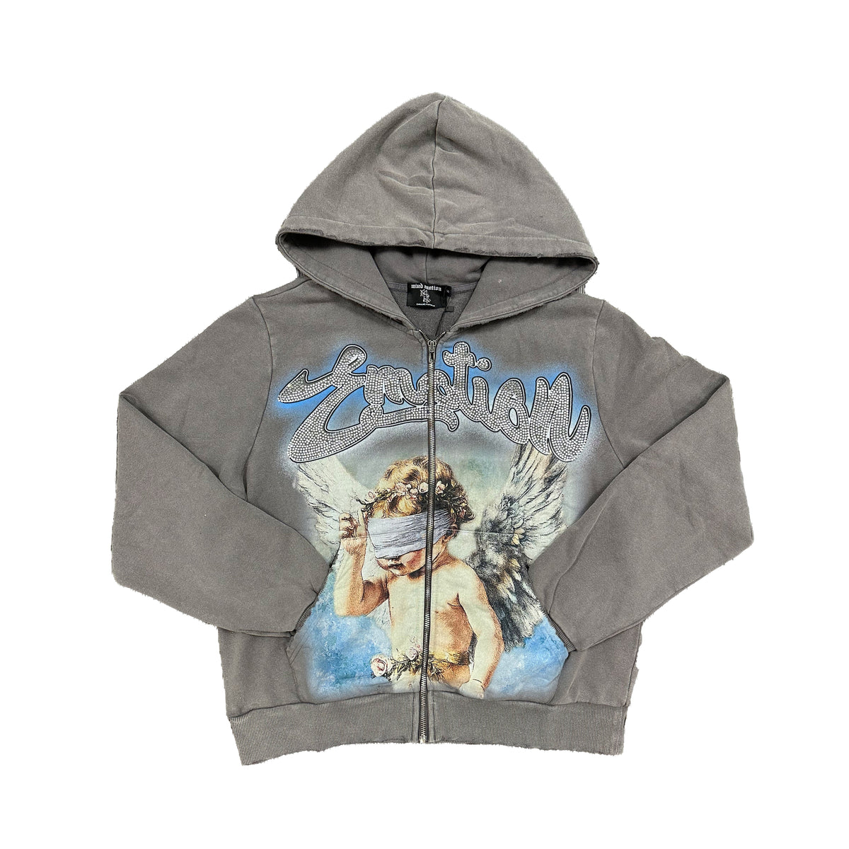 MIXED EMOTION Blind Angel Zip‑Up Hoodie