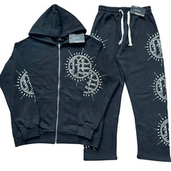 MIXED EMOTION Sparkle Graphic Sweatsuit