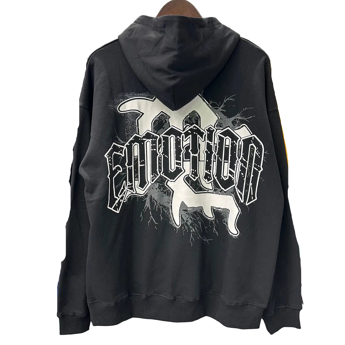 Mixed Emotion Statue‑Graphic Hoodie
