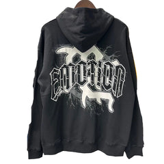 Mixed Emotion Statue‑Graphic Hoodie