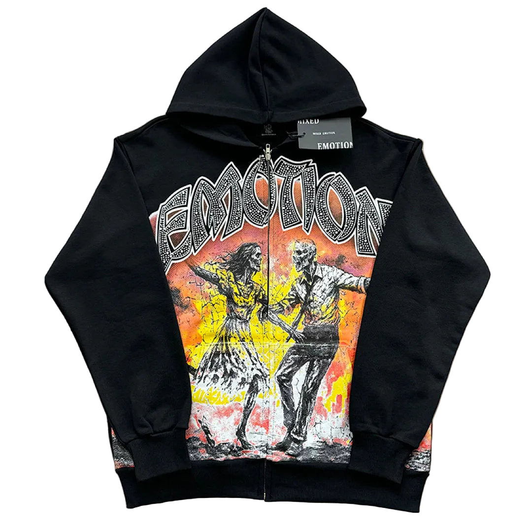 MIXED EMOTION Zombie Graphic Tracksuit Set