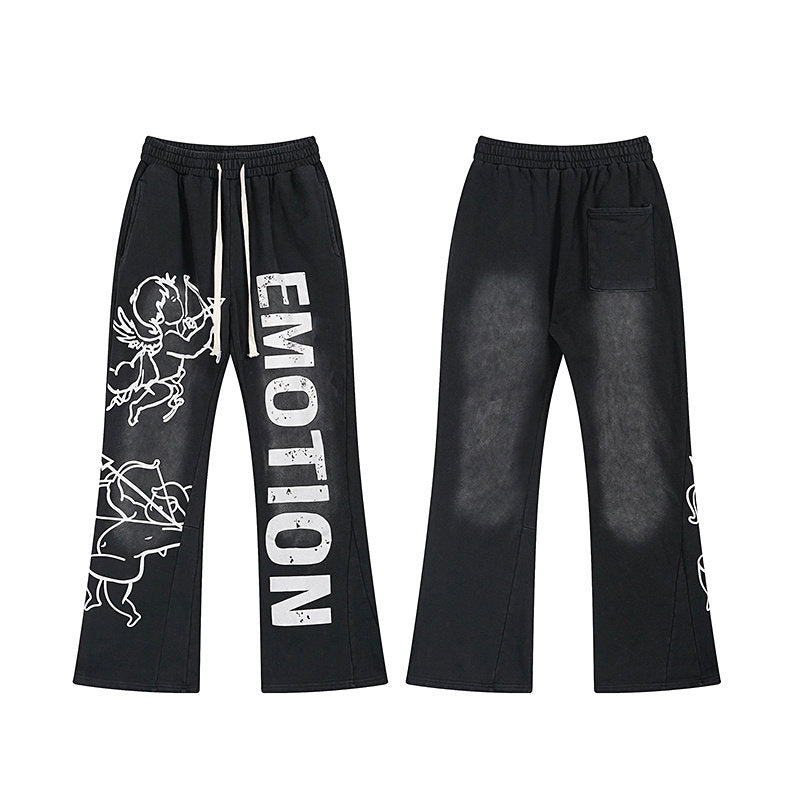 MIXED EMOTION Retro Street Flare Pants