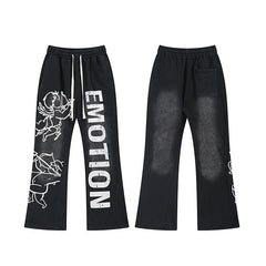 MIXED EMOTION Retro Street Flare Pants