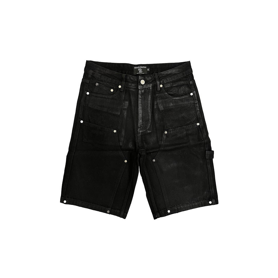 MIXED EMOTION Waxed Carpenter Denim Jorts