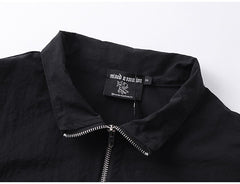 MIXED EMOTION Rhinestone Letter Track Jacket