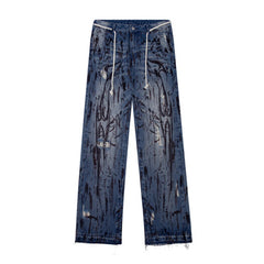 Hellstar Graffiti Print Baggy Jeans
