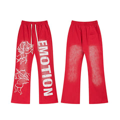 MIXED EMOTION Angel Graphic Flare Sweatpants