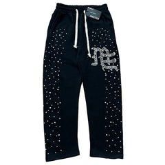 MIXED EMOTION Rhinestone Tracksuit Set