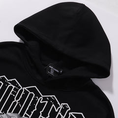 Mixed Emotion Statue‑Graphic Hoodie