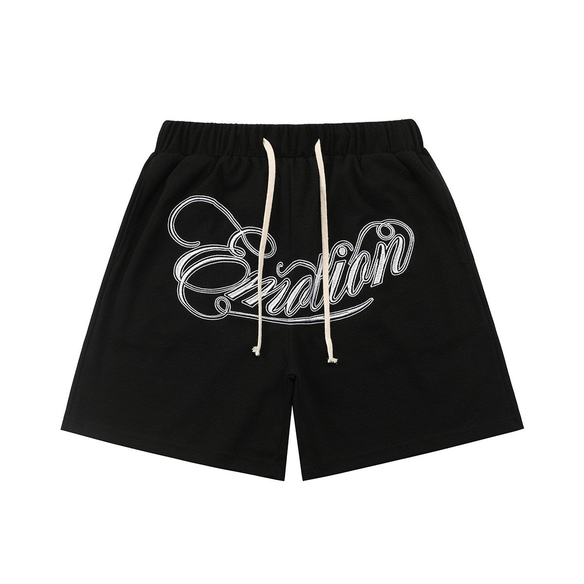MIXED EMOTION Script Logo Mesh Shorts