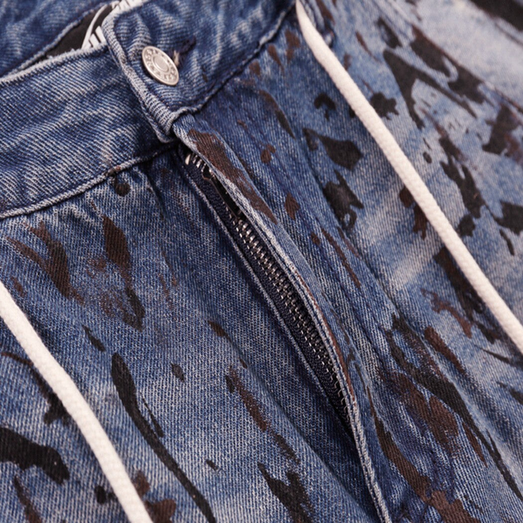 Hellstar Graffiti Print Baggy Jeans
