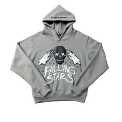 Broken Planet Falling‑Stars Skull Hoodie