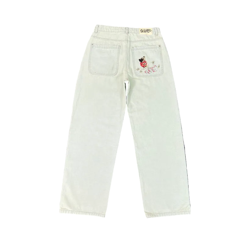 Derschutze Cute Graphic Street Jeans