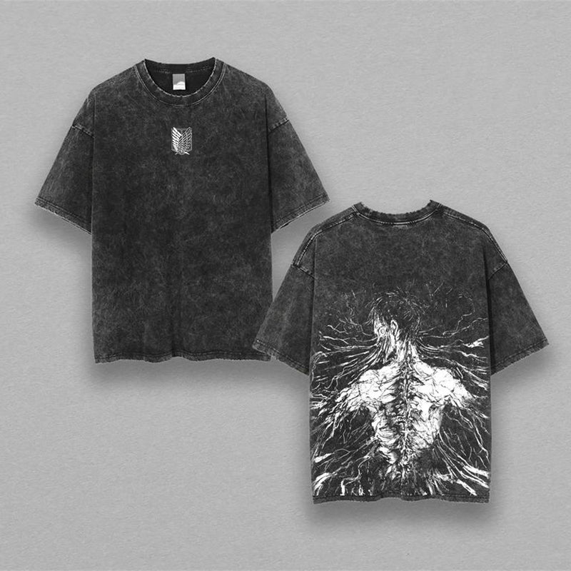 EREN FREEDOM VINTAGE UINSEX OVERSIZE TEE