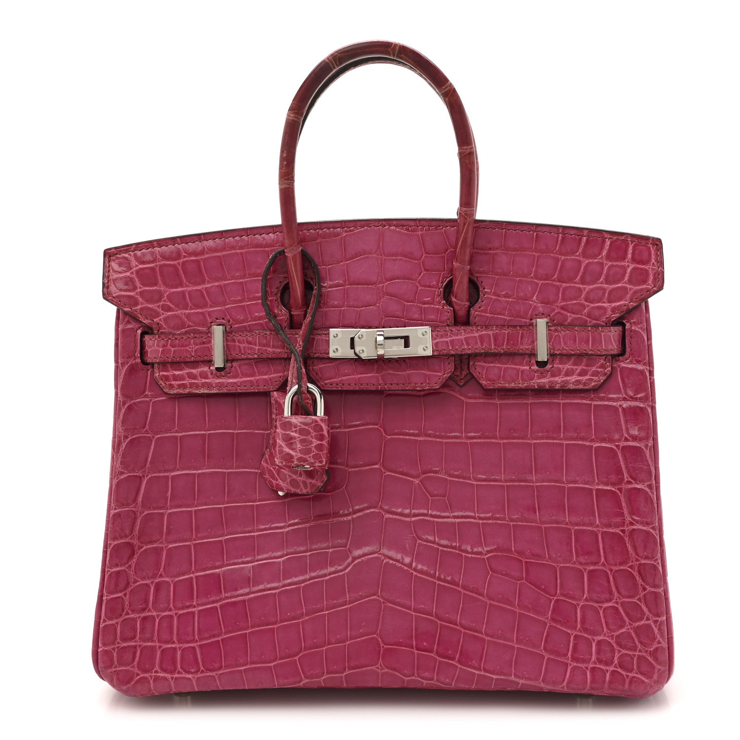 Shiny Niloticus Crocodile Birkin 25 Rose Scheherazade