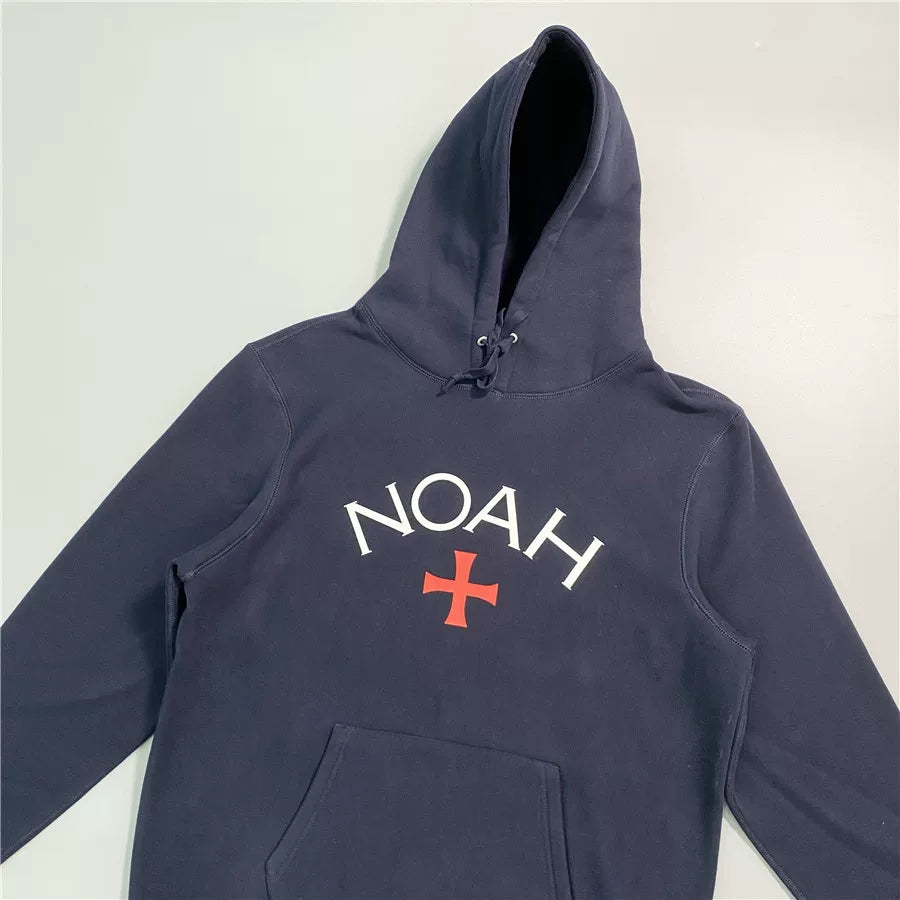 NOAH 初代远征军黑魂十字架美式潮牌百帽衫外套搭宽松连帽卫衣男