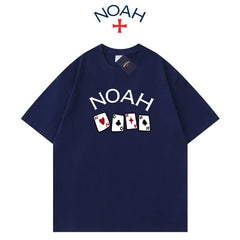 NOAH夏季2025新款美式短袖T恤厚实不透宽松大码纯棉情侣半袖男女 (2)