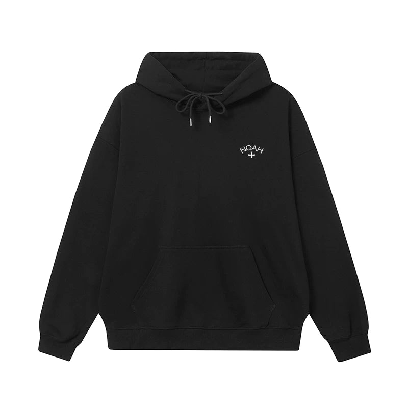 Meichao NOAH White Cross Classic Small Logo Printed Men's and Women's Loose Casual Autumn/Winter Hoodie