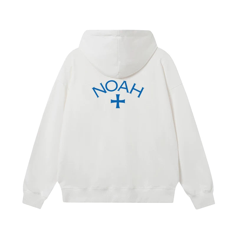 Meichao NOAH Blue Cross Classic Small Logo Printed Men's and Women's Loose Casual Autumn/Winter Hoodie