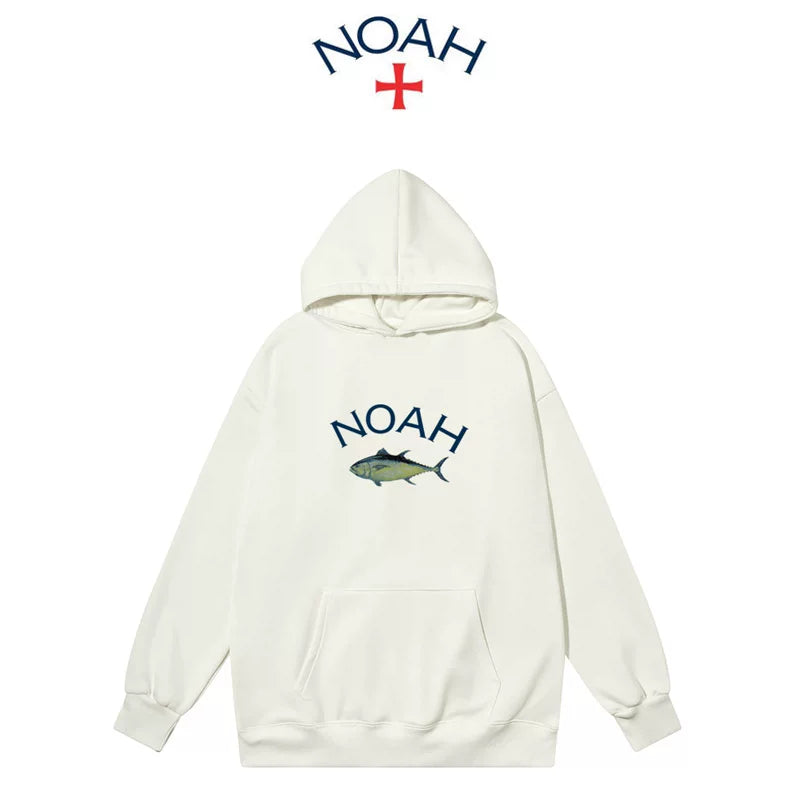 NOAH秋冬潮牌套头连帽卫衣男女美式重磅帽衫情侣加绒外套