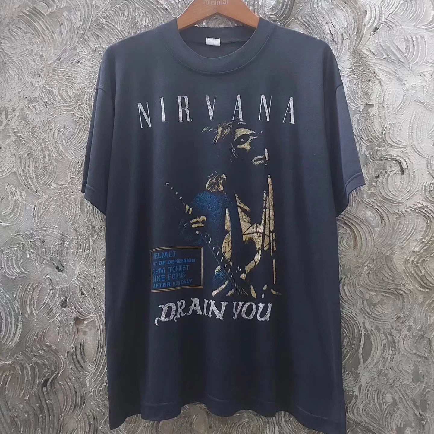 NIRVANA涅槃乐队街头暗黑重机车风post-punk潮流落肩高街短袖T恤