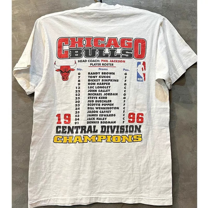 Rodman vintage vintage Kobe portrait print short sleeved American high street sports pure cotton loose trendy T-shirt