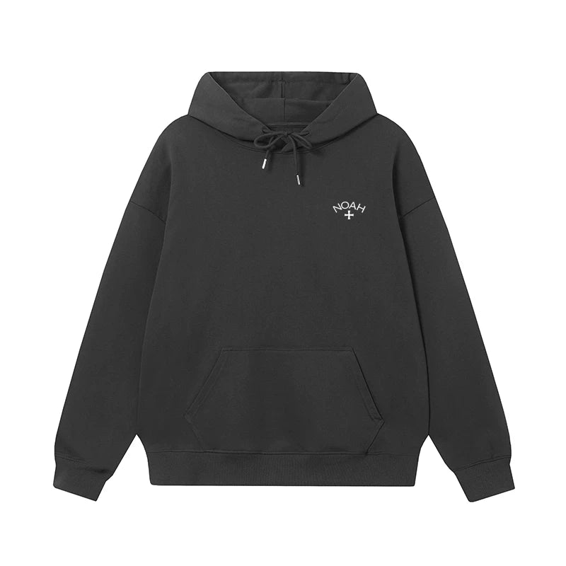Meichao NOAH White Cross Classic Small Logo Printed Men's and Women's Loose Casual Autumn/Winter Hoodie