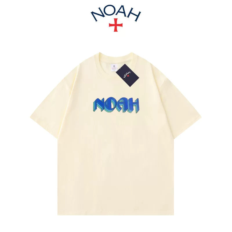 NOAH BWCJ夏季新款潮牌创意字母简约百搭纯棉圆领情侣短袖T恤男女 (1)