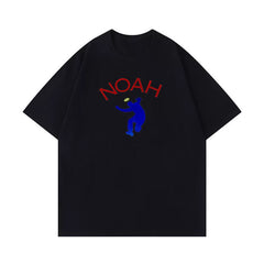 NOAH summer casual loose short sleeved t-shirt men's heavyweight pure cotton round neck American high street half sleeved top couple trend (1)