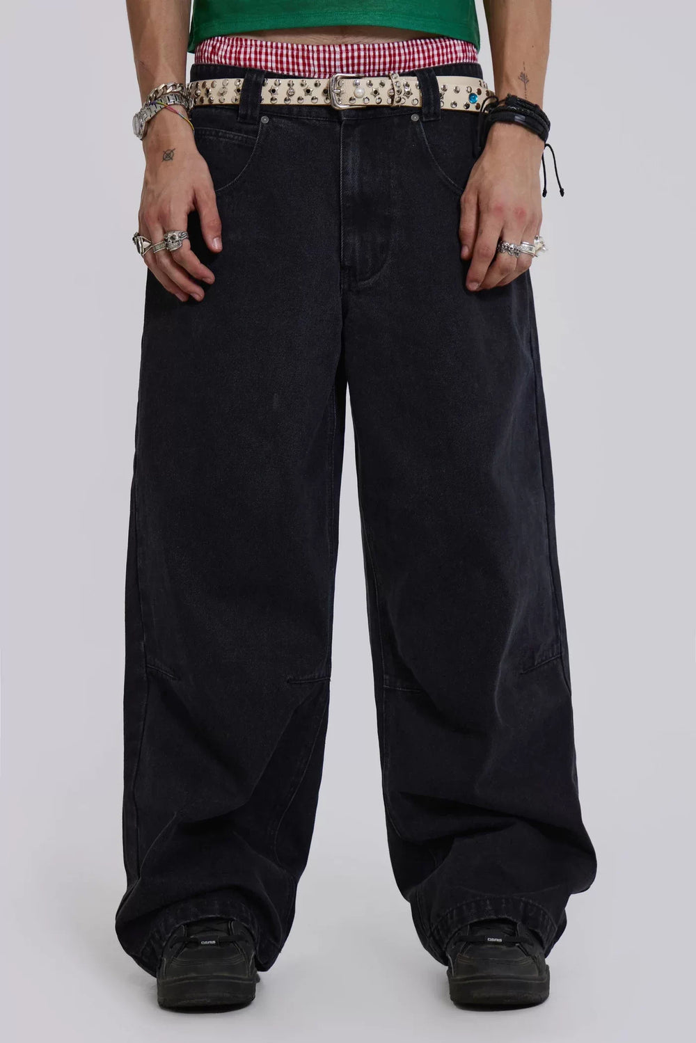 Jaded London Jeans in stock, American retro pleated jeans, loose wide leg pants, vintage high street style