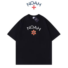 NOAH BWCJ夏季限定欧美式潮牌六芒星情侣宽松纯棉短袖T恤男女 (1)