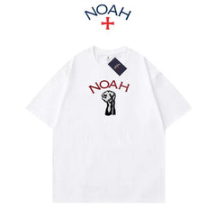 NOAH BWCJ small logo cross simple casual summer trendy brand couple heavyweight pure cotton short sleeved T-shirt for men and women (5)