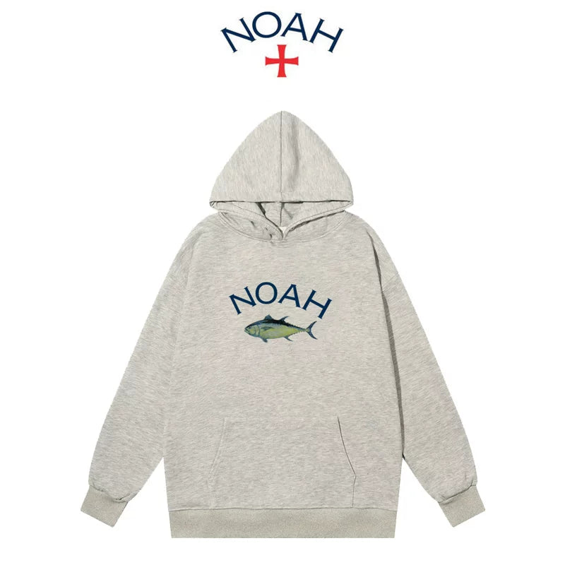 NOAH秋冬潮牌套头连帽卫衣男女美式重磅帽衫情侣加绒外套