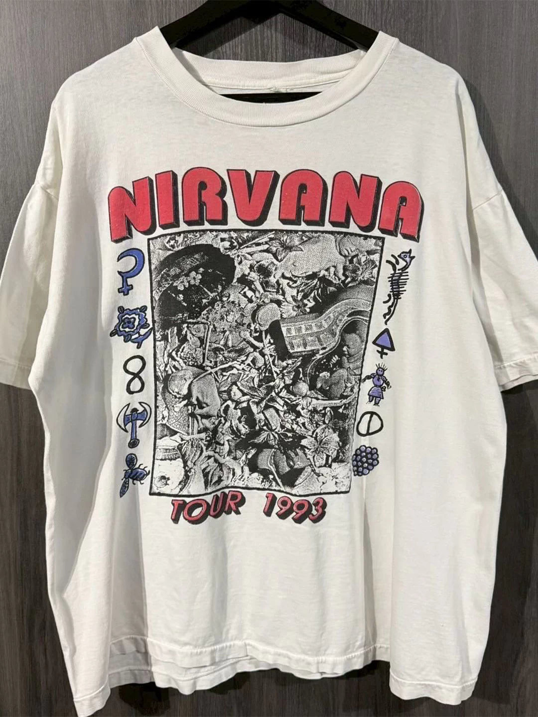 Nirvana涅槃乐队美式复古高街chic嘻哈痞帅潮牌Cityboy短袖T恤棉