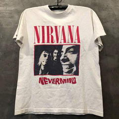 Nirvana Nirvana band Kurt Cobain surrounding vintage American retro rock short-sleeved men's and women's T-shirt cotton